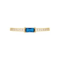 Bague Gamboa Plaqué Or Jaune Verre Oxyde De Zirconium
