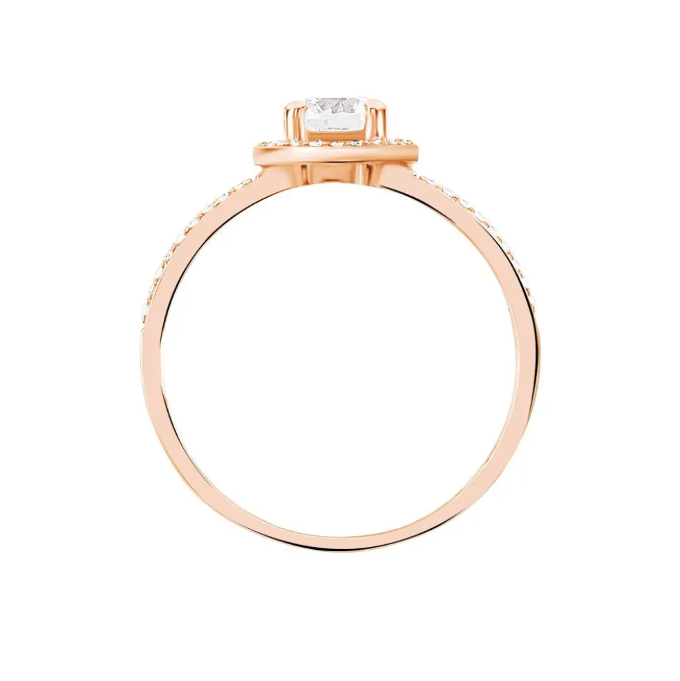 Bague Garine Or Rose Oxyde De Zirconium