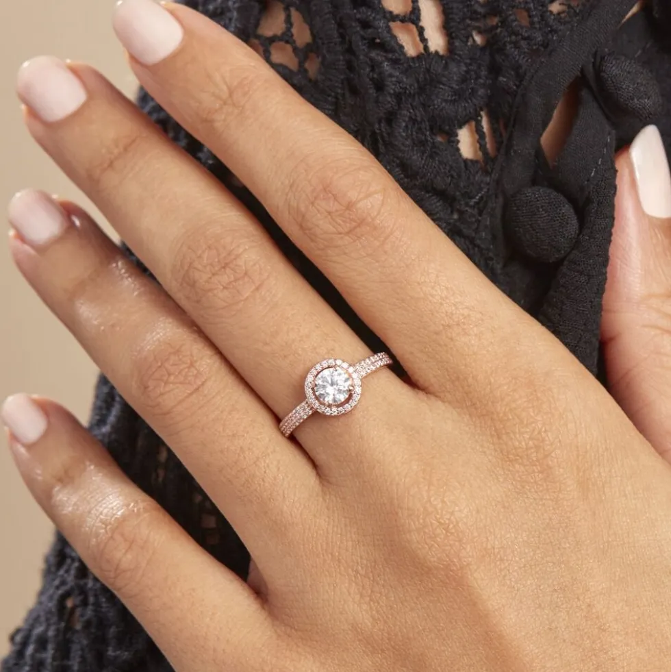 Bague Garine Or Rose Oxyde De Zirconium