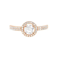 Bague Garine Or Rose Oxyde De Zirconium