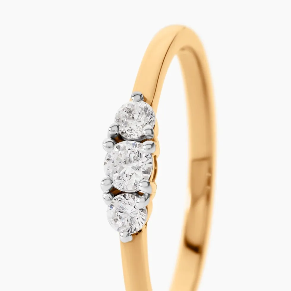 Bague Georgia Plaqué Or Jaune Oxyde De Zirconium