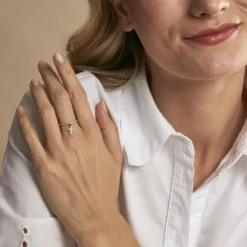 Bague Gorane Argent Blanc Oxyde De Zirconium