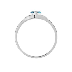 Bague Grishilda Or Blanc Topaze Oxyde