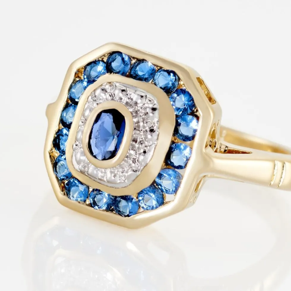 Bague Hans Plaqué Or Oxyde Pierre