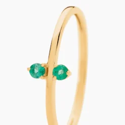 Bague Harding Or Jaune Emeraude