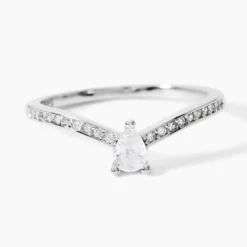 Bague Hyman Argent Blanc Oxyde De Zirconium