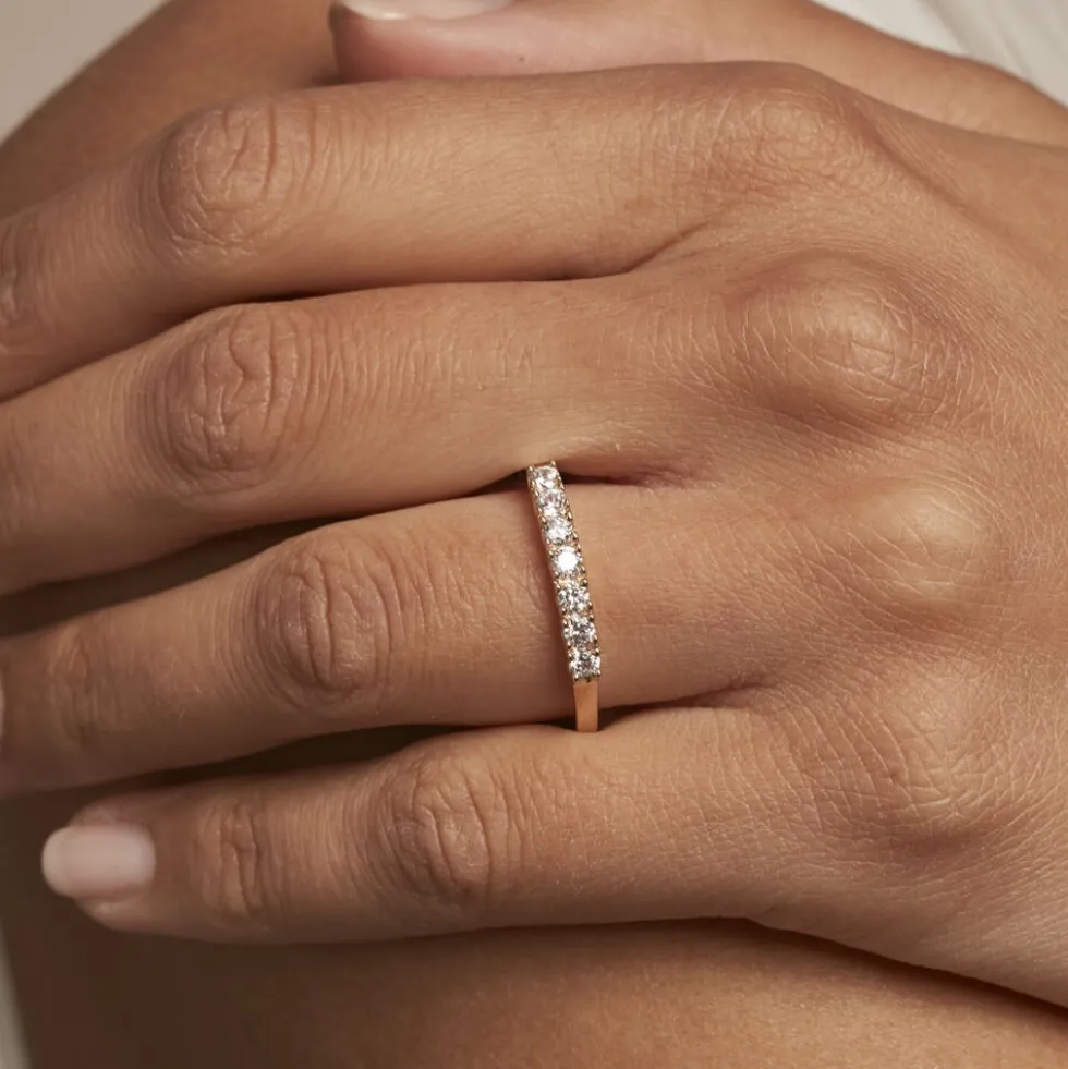 Bague Isee Plaqué Or Jaune Oxyde De Zirconium