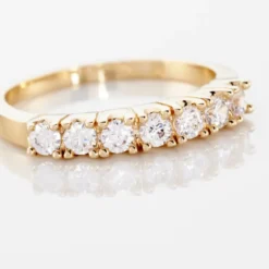 Bague Isee Plaqué Or Jaune Oxyde De Zirconium