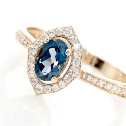 Bague Janna Or Rose Topaze Et Oxyde De Zirconium