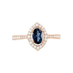 Bague Janna Or Rose Topaze Et Oxyde De Zirconium