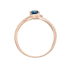 Bague Jannha Or Rose Topaze Et Oxyde De Zirconium