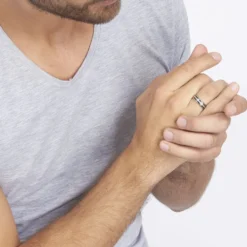 Bague Jonc Maewen Acier Blanc