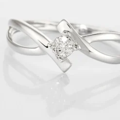 Bague Jone Or Blanc Diamant