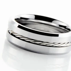 Bague Jourdan Iron Tungstene Blanc