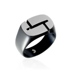 Bague Jourdan Jok Acier Gris