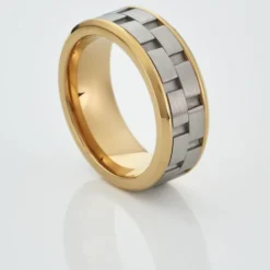 Bague Jourdan Oahu Acier Blanc Et Jaune