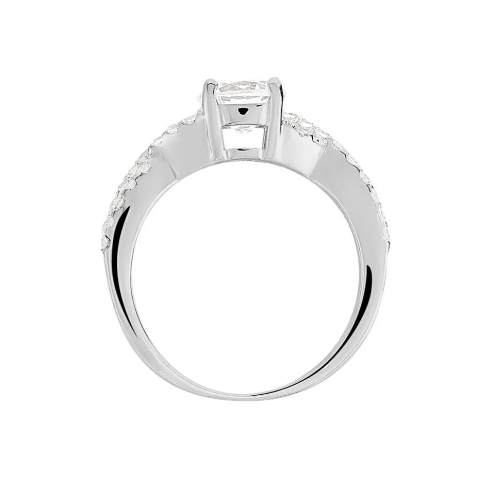 Bague Karin Argent Blanc Oxyde De Zirconium