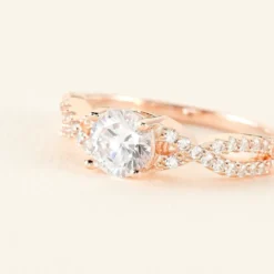 Bague Karin Argent Rose Oxyde De Zirconium