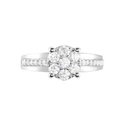 Bague Kate Ld Platine Blanc Diamant Synthétique