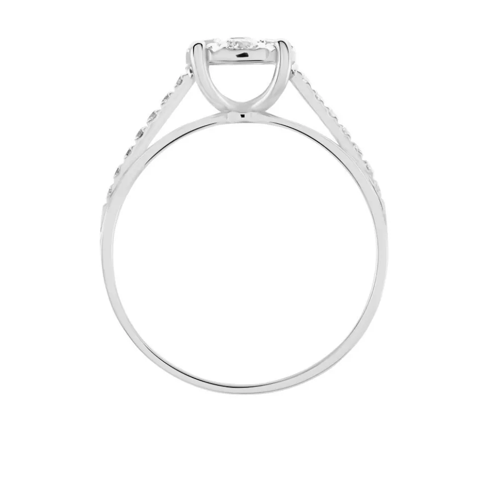 Bague Kate Or Blanc Diamant Synthétique