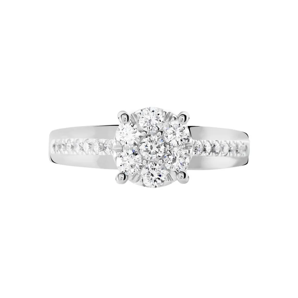 Bague Kate Or Blanc Diamant Synthétique
