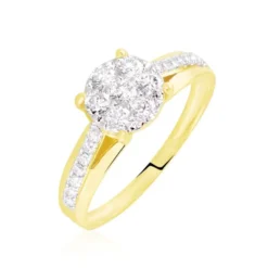 Bague Kate Or Jaune Diamant Synthétique
