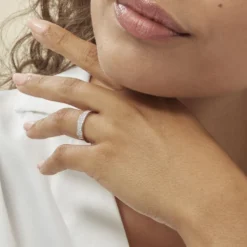 Bague Kaycee Argent Blanc Oxyde De Zirconium