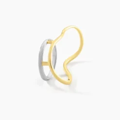 Bague Lara Argent Bicolore