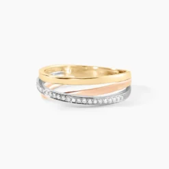 Bague Layan Or Tricolore Diamant