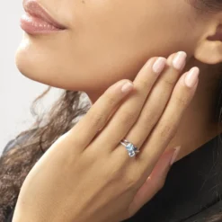 Bague Lilia Or Blanc Topaze