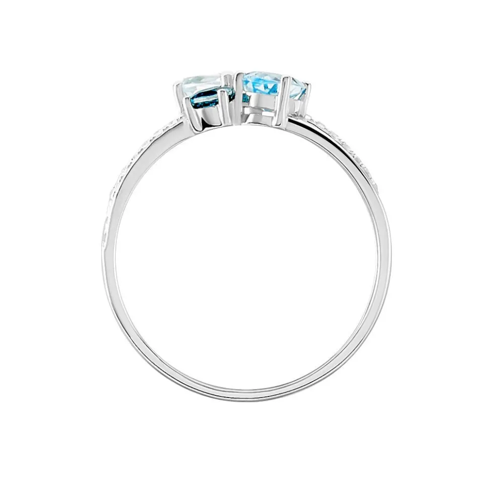 Bague Lilia Or Blanc Topaze