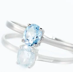 Bague Lily Or Blanc Topaze