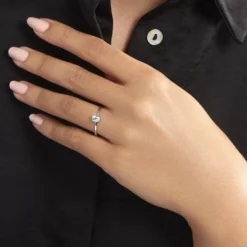 Bague Lily Or Blanc Topaze