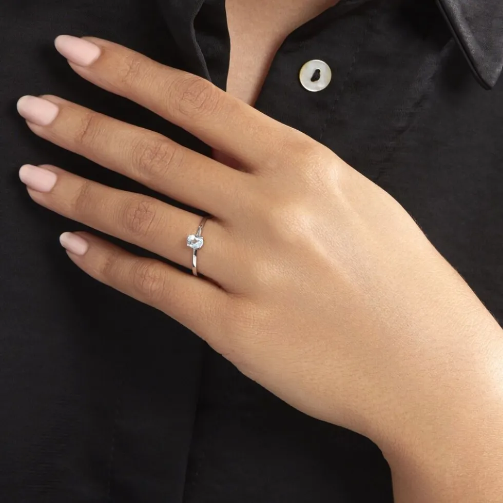 Bague Lily Or Blanc Topaze