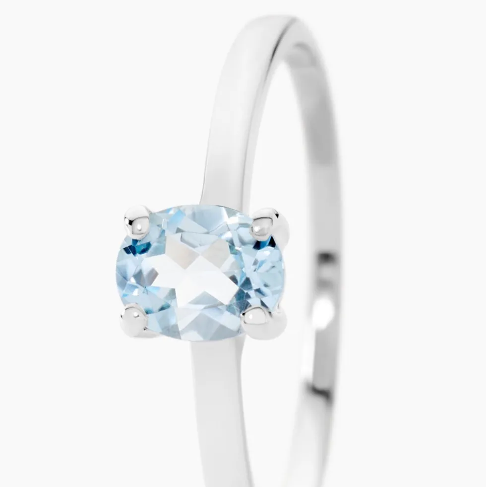 Bague Lily Or Blanc Topaze