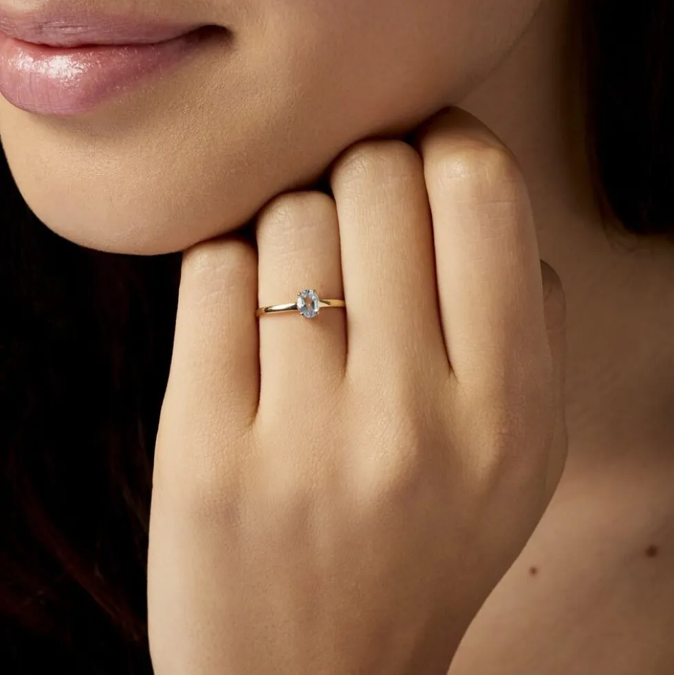 Bague Lily Or Jaune Topaze