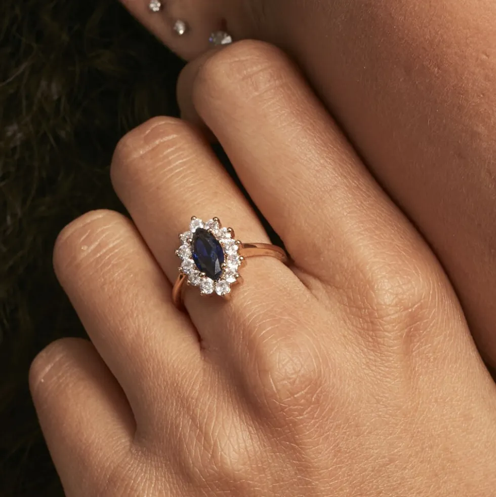 Bague Lisea Plaqué Or Jaune Verre Et Oxyde De Zirconium