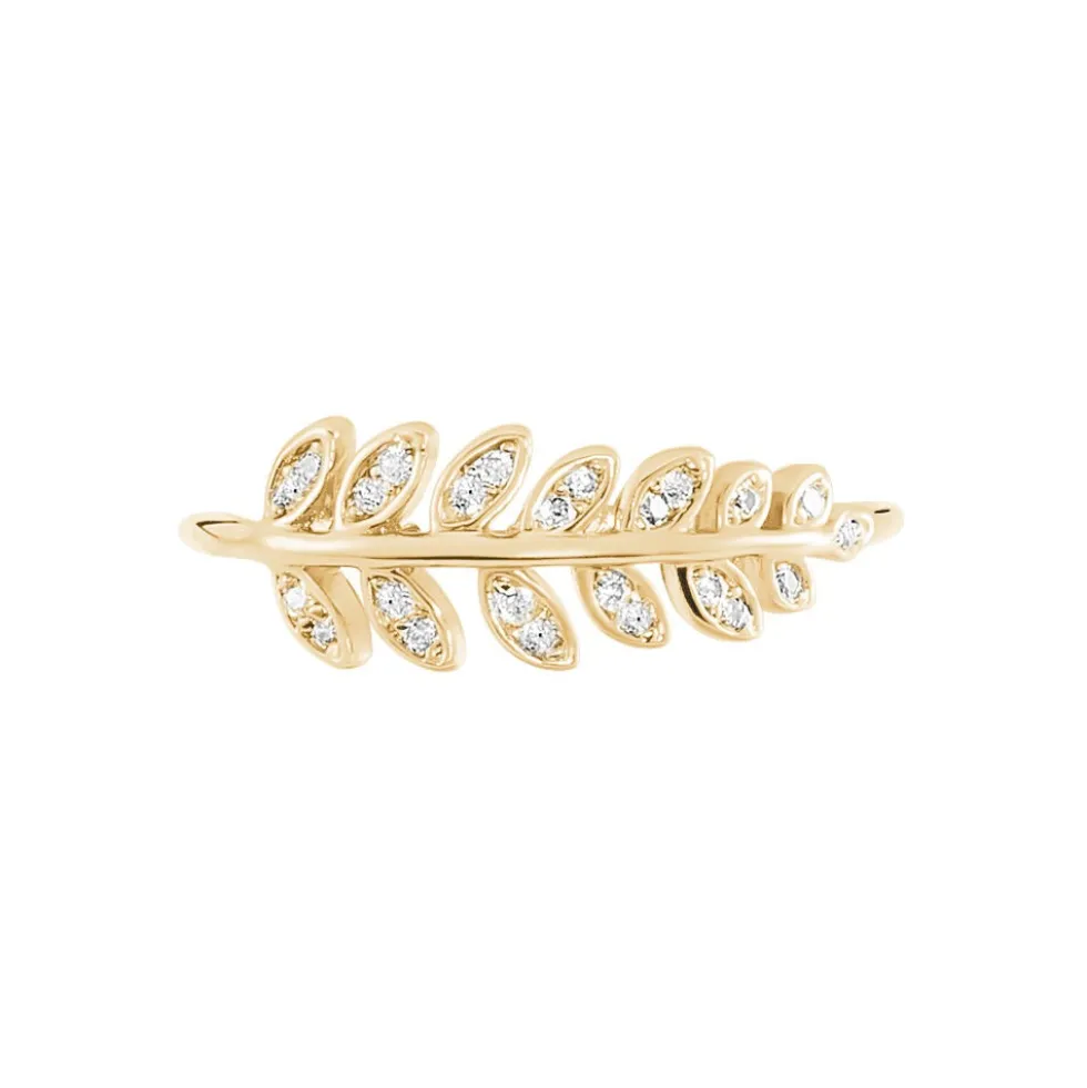 Bague Luz Plaque Or Jaune Oxyde De Zirconium