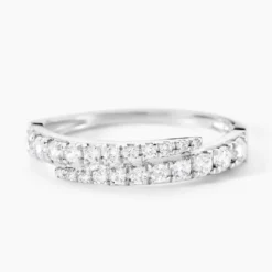 Bague Magdolna Or Blanc Oxyde De Zirconium