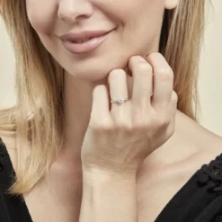 Bague Magnolia Or Blanc Diamant