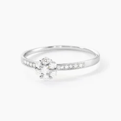 Bague Magnolia Or Blanc Diamant