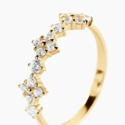 Bague Majestueuse Or Jaune Oxyde De Zirconium