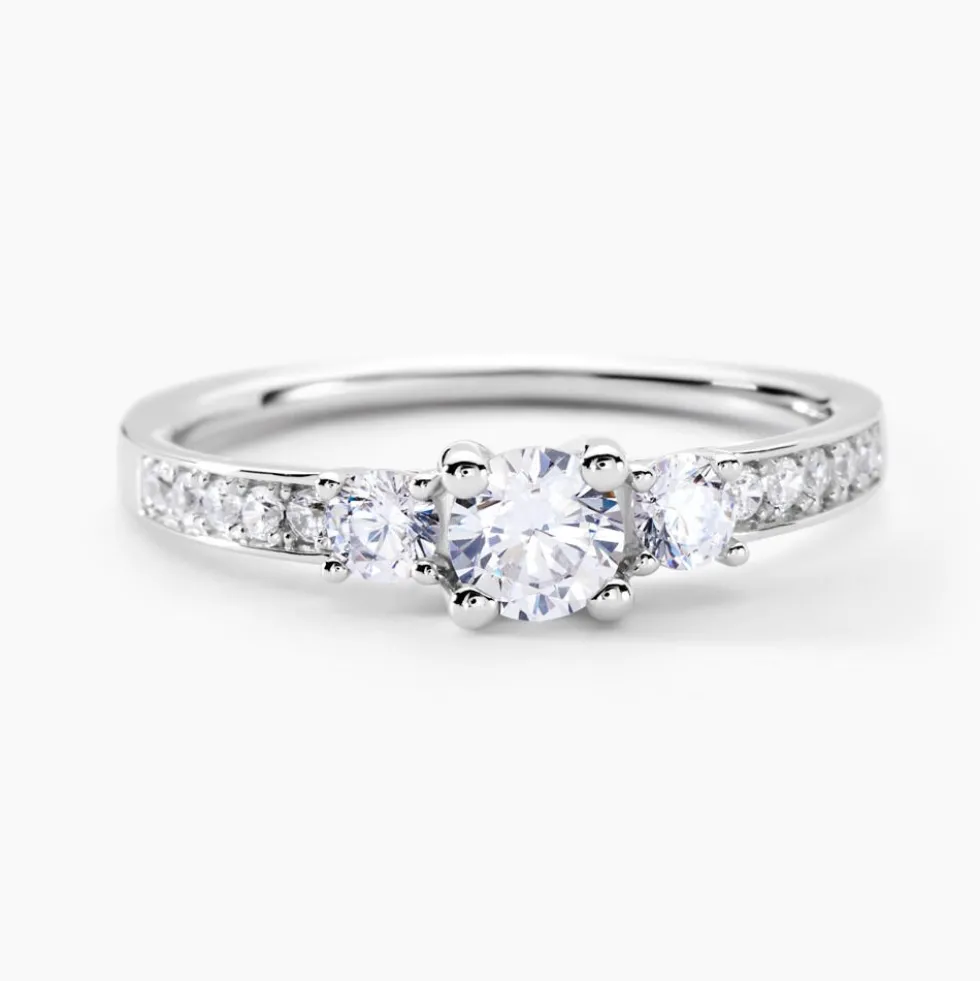 Bague Marie-angelina Argent Blanc Oxyde De Zirconium