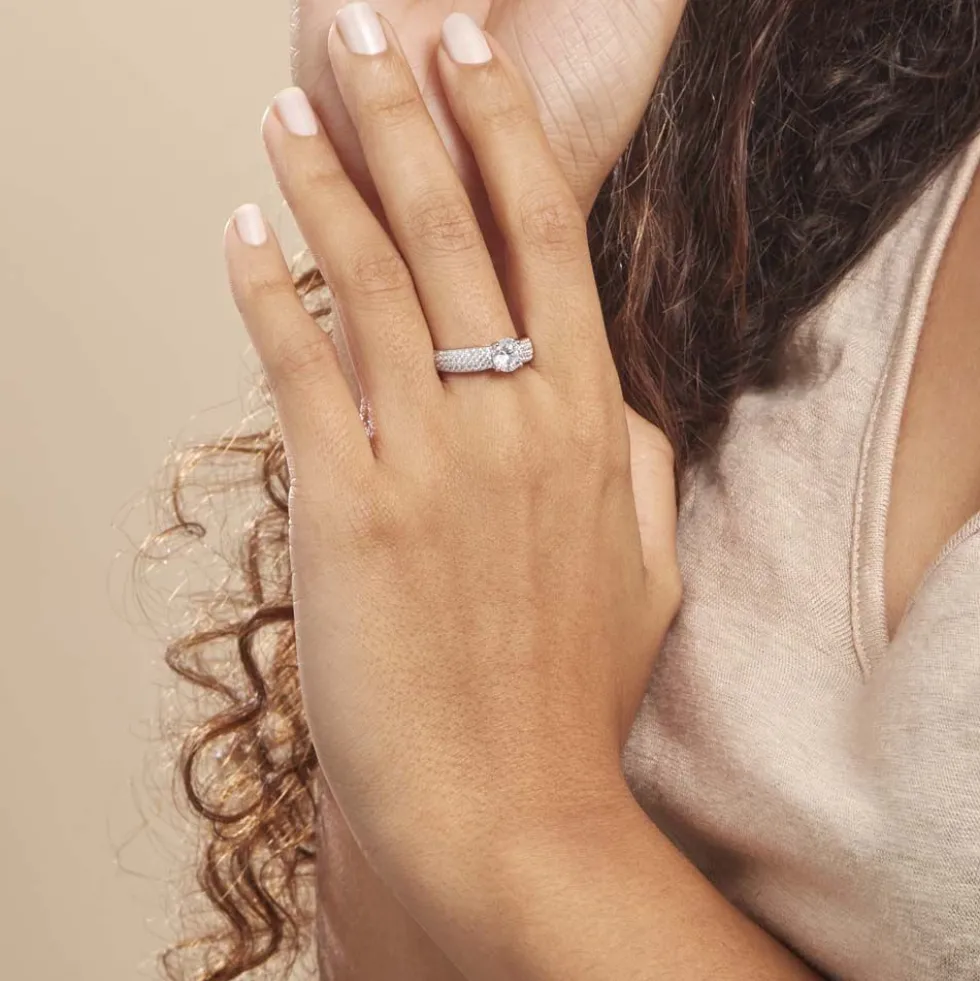 Bague Marilyn Argent Blanc Oxyde De Zirconium