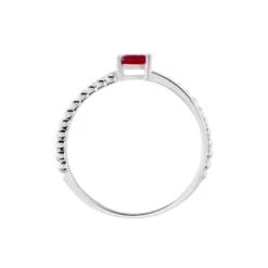 Bague Meri Or Blanc Rubis