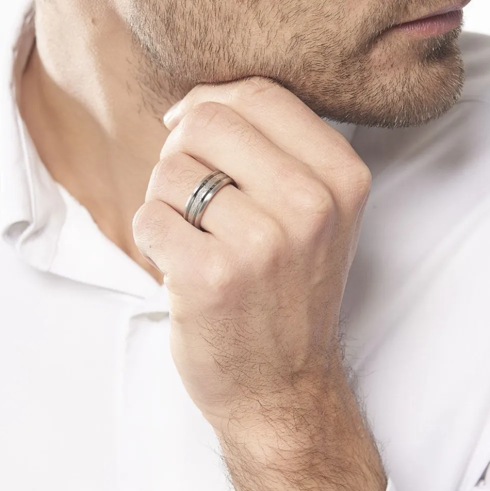 Bague Mollie Acier Blanc