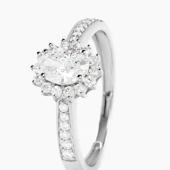 Bague Myles Platine Blanc Diamant Synthétique