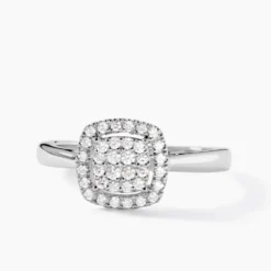 Bague Naveen Ld Platine Blanc Diamant Synthétique