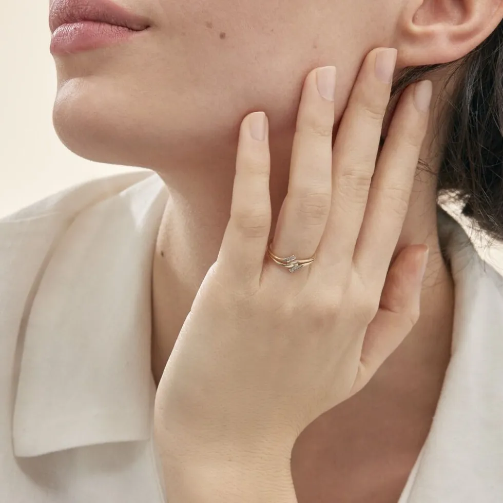 Bague Nelle Or Jaune Diamant