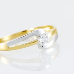 Bague Nesryne Or Bicolore Oxyde De Zirconium